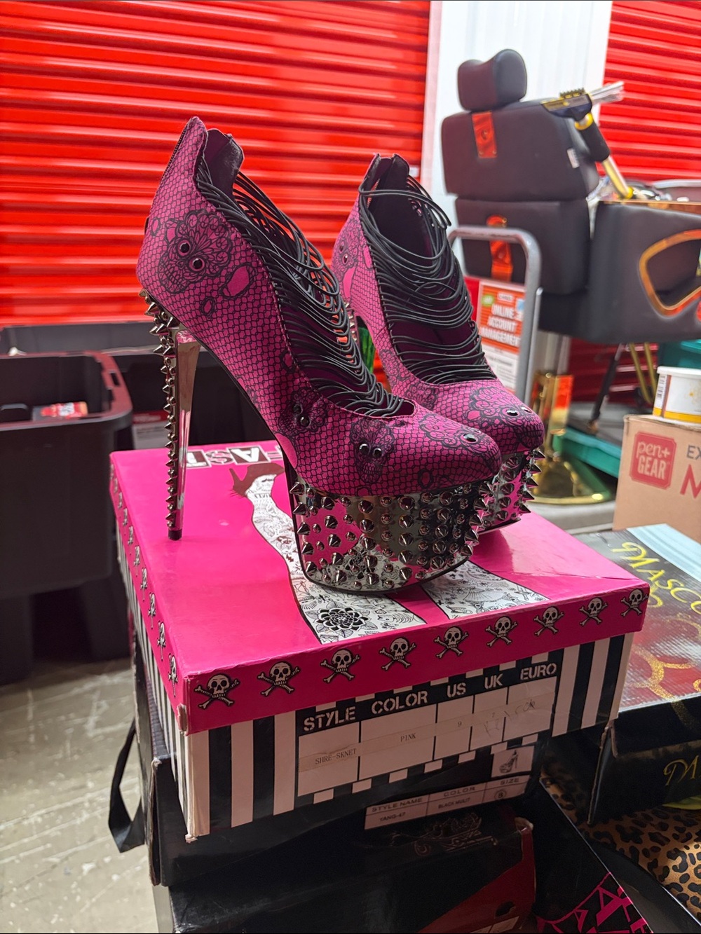 Women’s Pink Platform Spike High Heels